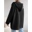 Drawstring Waist Button Front Hooded Coat