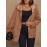 Zip Up Drop Shoulder Hooded Teddy Coat