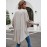 Batwing Sleeve Open Front High Low Hem Coat
